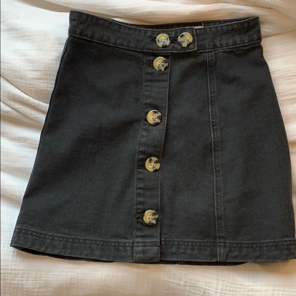 Black jean skirt